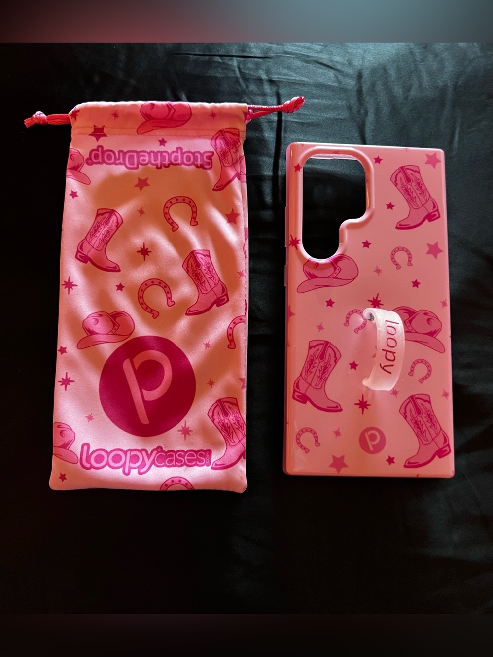 Loopy Samsung Galaxy S24 Ultra Pink Boots Glossy Edition Ambidextrous Case